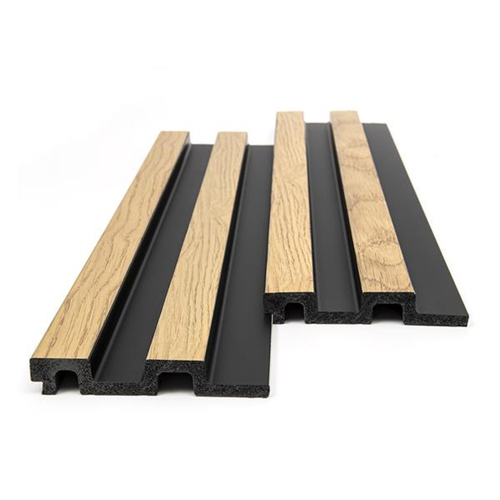 PS Panel με 3D πηχάκια F4 Residence 21/122 mm NAT.OAK/BLACK